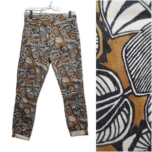 Ann Taylor LOFT Modern Skinny Ankle Floral Print Cuffed Jeans 26/2